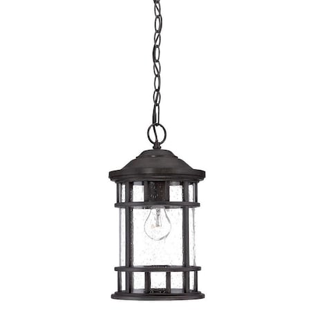 Homeroots 15.25 x 8.75 x 8.75 in. Vista II 1-Light Black Coral Hanging Light 397975
